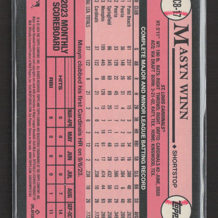 2024 Topps Chrome 1989 Topps Baseball Masyn Winn #89CB-17 RC
