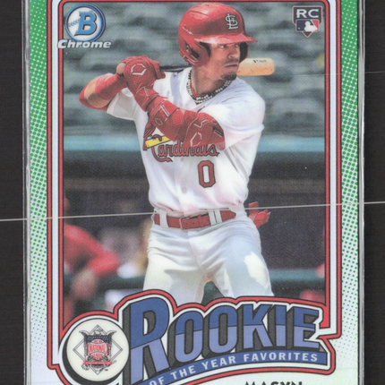 2024 Bowman Chrome Rookie of the Year Favorites Masyn Winn #ROY-3 Green RC