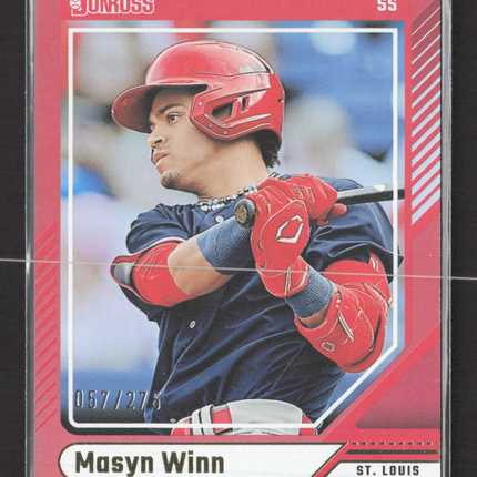 2024 Panini Donruss Baseball Masyn Winn #93 Red 057/275