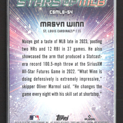 2024 Topps Chrome Stars of MLB Masyn Winn #CSMLB-54 RC