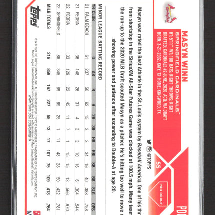2023 Topps Chrome Pro Debut Masyn Winn #PDC-161