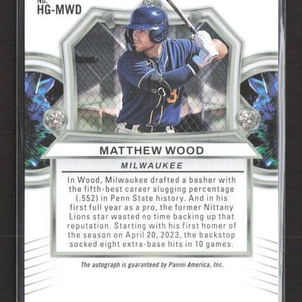 2023 Panini Elite Extra Edition Matthew Wood #HG-MWD Hidden Gems