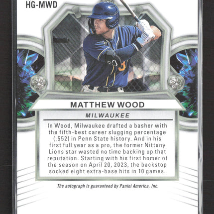 2023 Panini Elite Extra Edition Matthew Wood #HG-MWD Hidden Gems