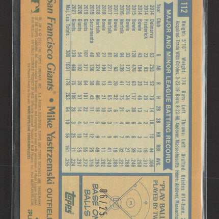 2022 Topps Archives Mike Yastrzemski #112 Blue