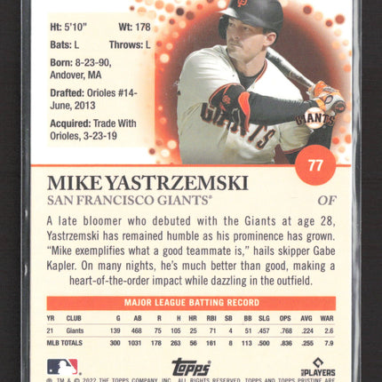 2022 Topps Pristine Mike Yastrzemski #77 Refractor