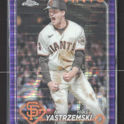 2024 Topps Chrome Mike Yastrzemski #87 Purple Sonar Refractor