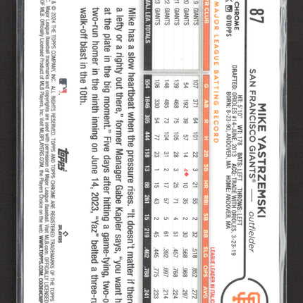 2024 Topps Chrome Mike Yastrzemski #87