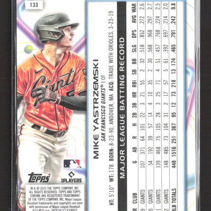 2023 Topps Chrome Cosmic Mike Yastrzemski #133 Nucleus Refractor