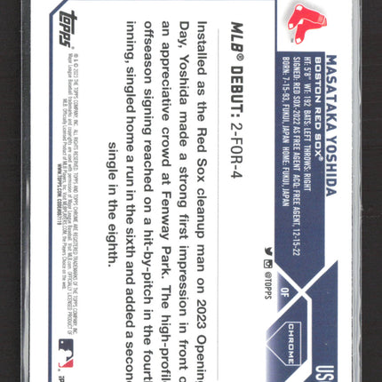 2023 Topps Chrome Update Masataka Yoshida #USC174 Prism Refractor RC