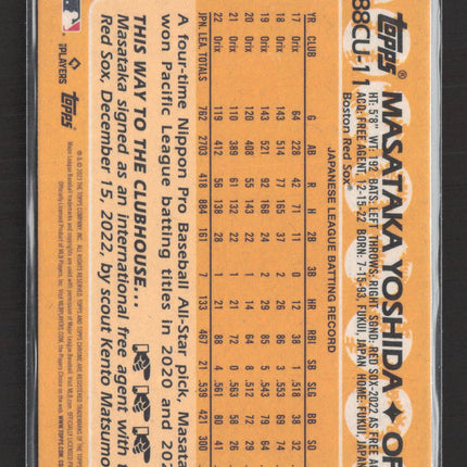 2023 Topps Chrome 1988 Topps Baseball Masataka Yoshida #88CU-11 RC