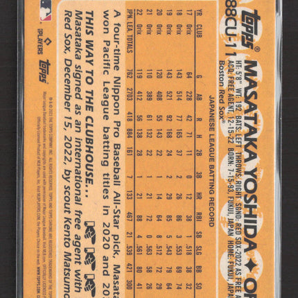 2023 Topps Chrome Update 1988 Topps Masataka Yoshida #88CU-11 RC