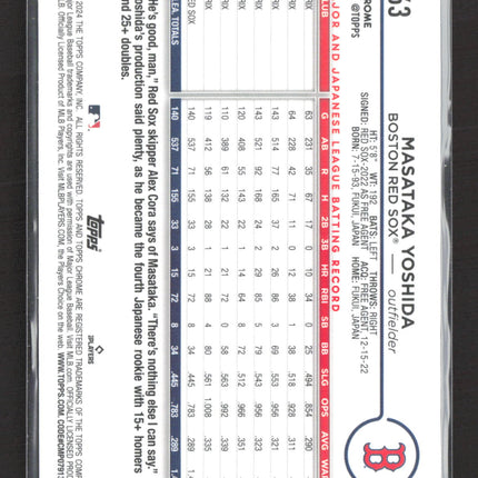 2024 Topps Chrome Masataka Yoshida #63 X-Fractor Topps All-Star Rookie