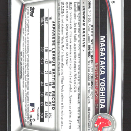 2023 Bowman Chrome Masataka Yoshida #75 RC