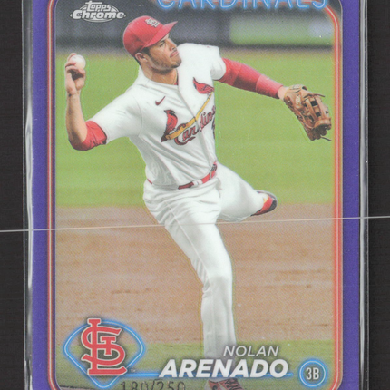 2024 Topps Chrome Nolan Arenado #215 Purple 180/250