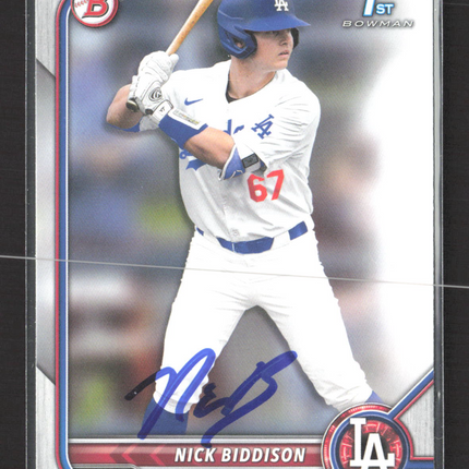 2022 Bowman Draft Nick Biddison #BD-165 1st Bowman in person auto