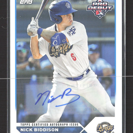 2023 Topps Pro Debut Nick Biddison #PD-176 Blue auto