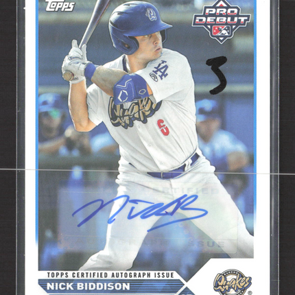 2023 Topps Pro Debut Nick Biddison #PD-176 auto