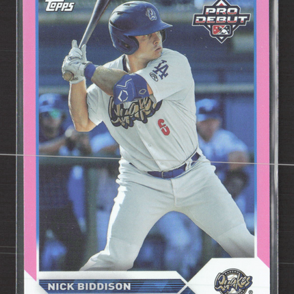 2023 Topps Pro Debut Nick Biddison #PD-176 Pink 083/199