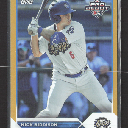 2023 Topps Pro Debut Nick Biddison #PD-176 Gold 45 / 50