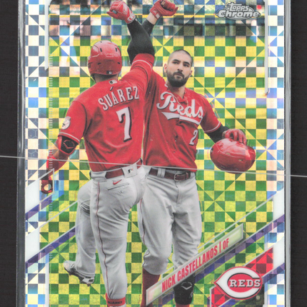 2020 Topps Chrome Eugenio Suarez Nick Castellanos #205 X-Fractor