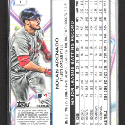 2023 Topps Chrome Cosmic Nolan Arenado #1