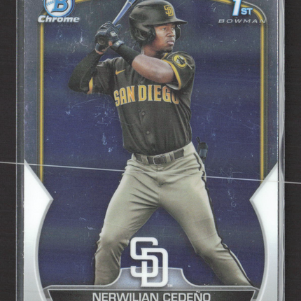 2023 Topps Bowman Chrome Nerwilian Cedeño #BCP-81 1st Bowman