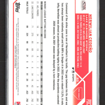 2023 Topps Chrome Pro Debut Nerwilian Cedeño #PDC-132
