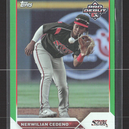 2023 Topps Pro Debut Nerwilian Cedeno #PD-132 Green 57 / 99