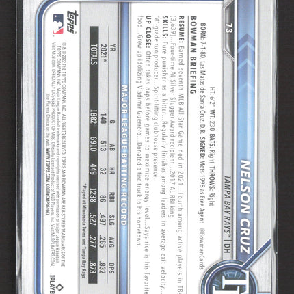 2022 Bowman Nelson Cruz #73 Green