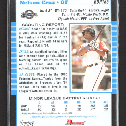 2005 Bowman Draft Picks & Prospects Nelson Cruz #BDP165