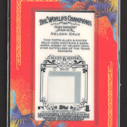 2010 Topps Allen & Ginter Nelson Cruz #AGR-NC Game-Worn Jersey