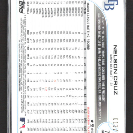 2022 Topps Chrome Sonic Nelson Cruz #71 Aqua RayWave