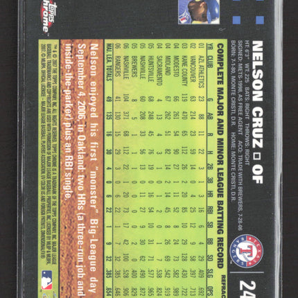 2007 Topps Chrome Nelson Cruz #241 Refractor