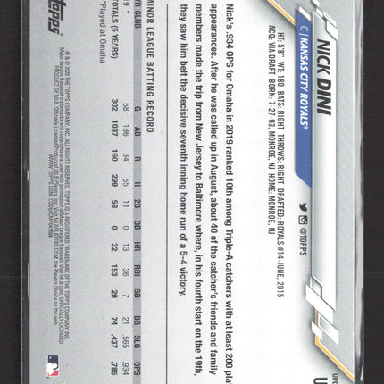 2020 Topps Update Series Nick Dini #U-101 RC