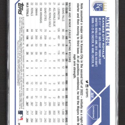 2022 Topps Chrome Nate Eaton #96 X-Fractor RC