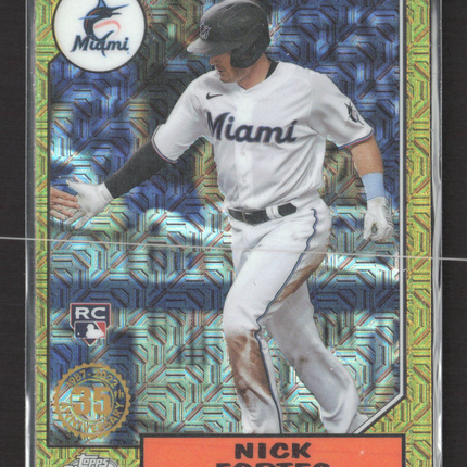 2022 Topps Chrome 1987 Topps 35th Anniversary Nick Fortes #T87C2-4 Mojo RC