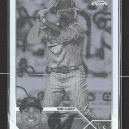 2023 Topps Chrome Nick Fortes #USC77 Black & White Negative