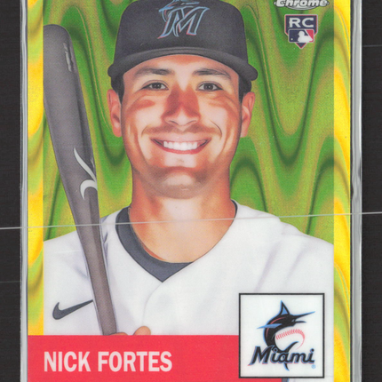 2022 Topps Heritage Chrome Nick Fortes #144 RayWave RC