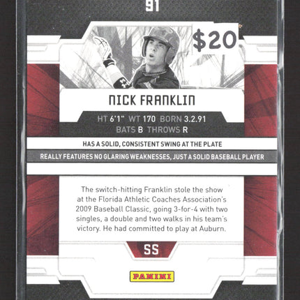 2009 Donruss Elite Extra Edition Nick Franklin #91 Aspirations 154/200
