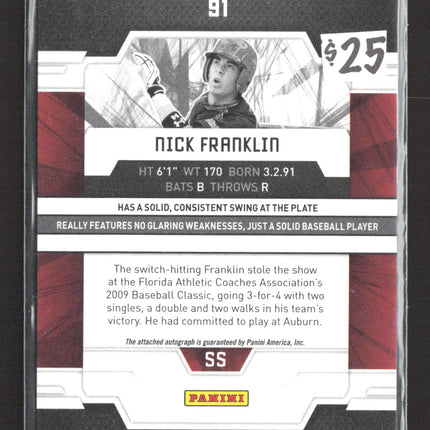 2009 Donruss Elite Extra Edition Nick Franklin #91 172/724