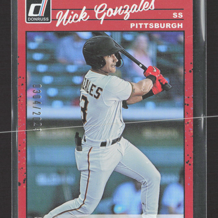 2023 Panini Donruss Nick Gonzales #250 Red 0304/2021