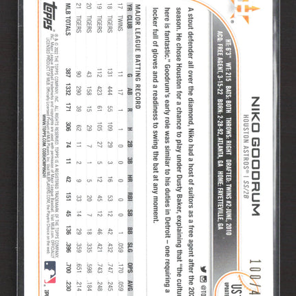 2022 Topps Update Series Niko Goodrum #US157 Green Foilboard