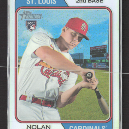 2023 Topps Heritage Nolan Gorman #19 Refractor RC