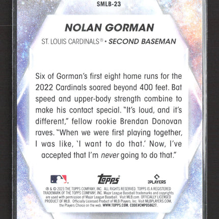 2023 Topps Stars of MLB Nolan Gorman #SMLB-23 RC