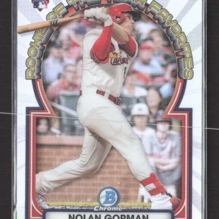 2023 Bowman Chrome Rookie of the Year Favorites Nolan Gorman #ROYF-5 RC