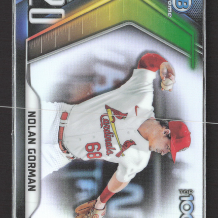 2022 Bowman Chrome Top 100 Nolan Gorman #BTP-20