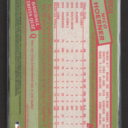 2020 Topps 1985 Topps Silver Pack Baseball Nico Hoerner #85TC-12 RC