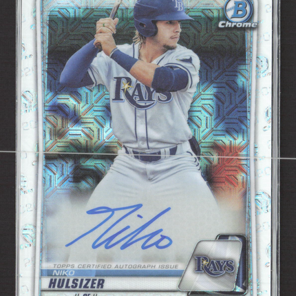 2020 Topps Bowman Chrome Niko Hulsizer #BMA-NH Mojo Refractor auto