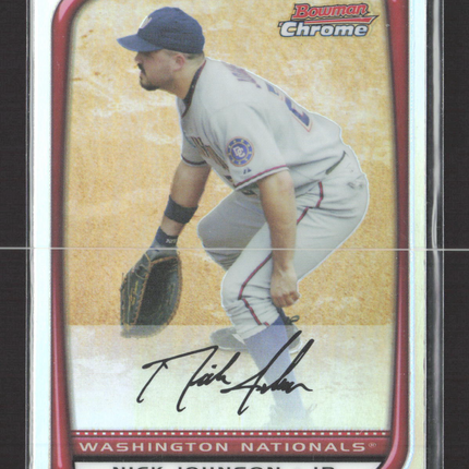 2008 Bowman Chrome Nick Johnson #149 Refractor Facsimile Signature