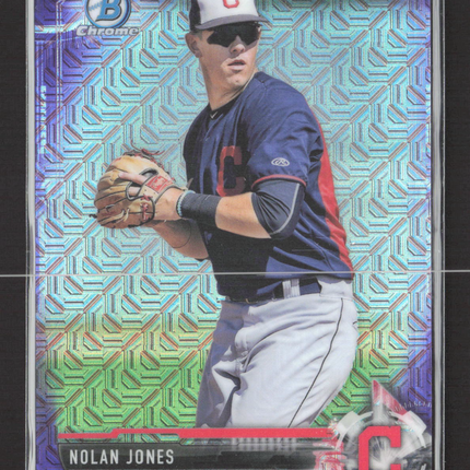 2017 Bowman Chrome Nolan Jones #BCP69 Purple Mojo Refractor